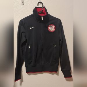 Nike Olympic Jacket (Navy Blue with Red Lining)